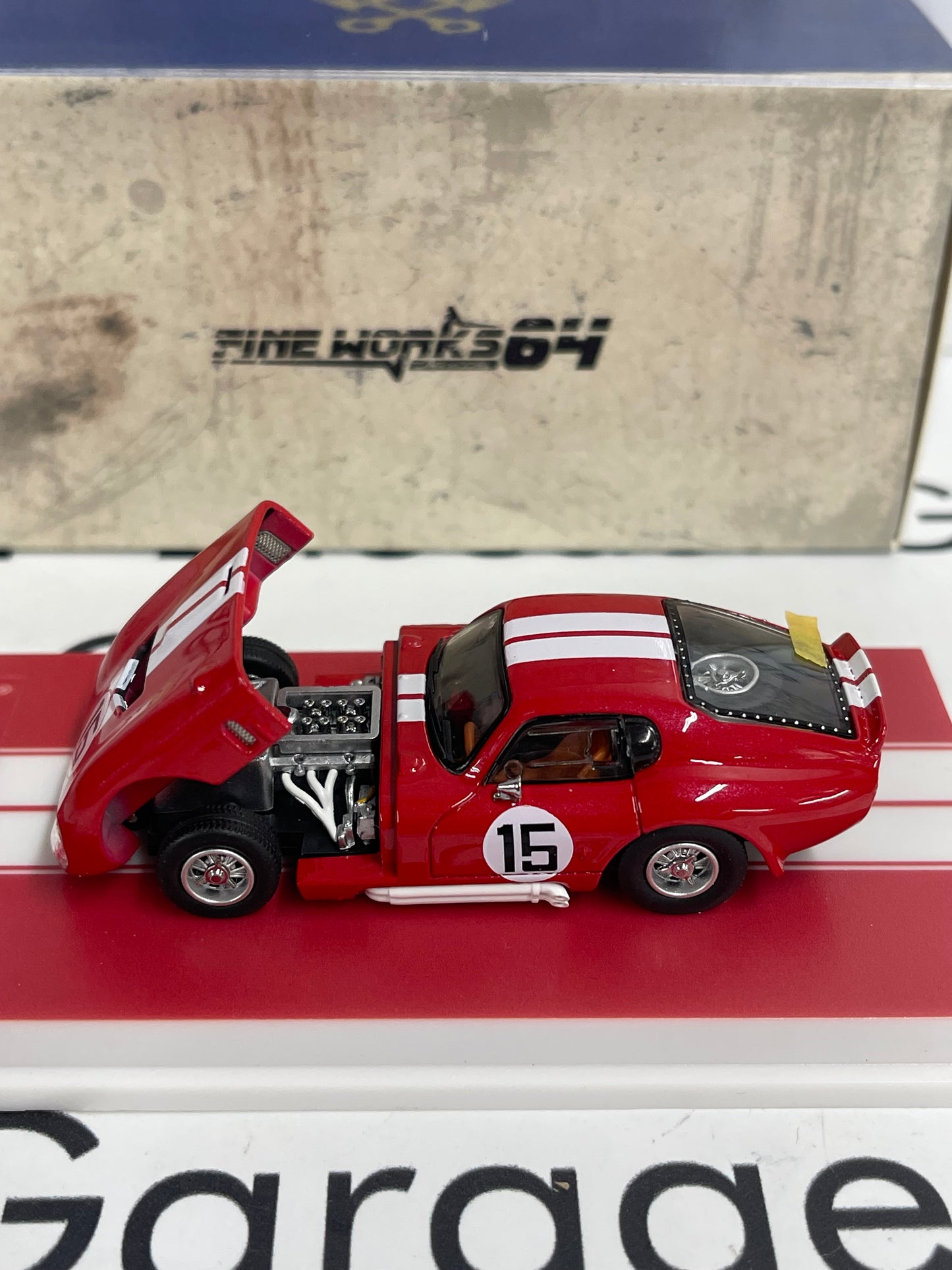 FINE WORKS 64 Shelby Cobra Daytona Coupe Red #15 1:64 Diecast