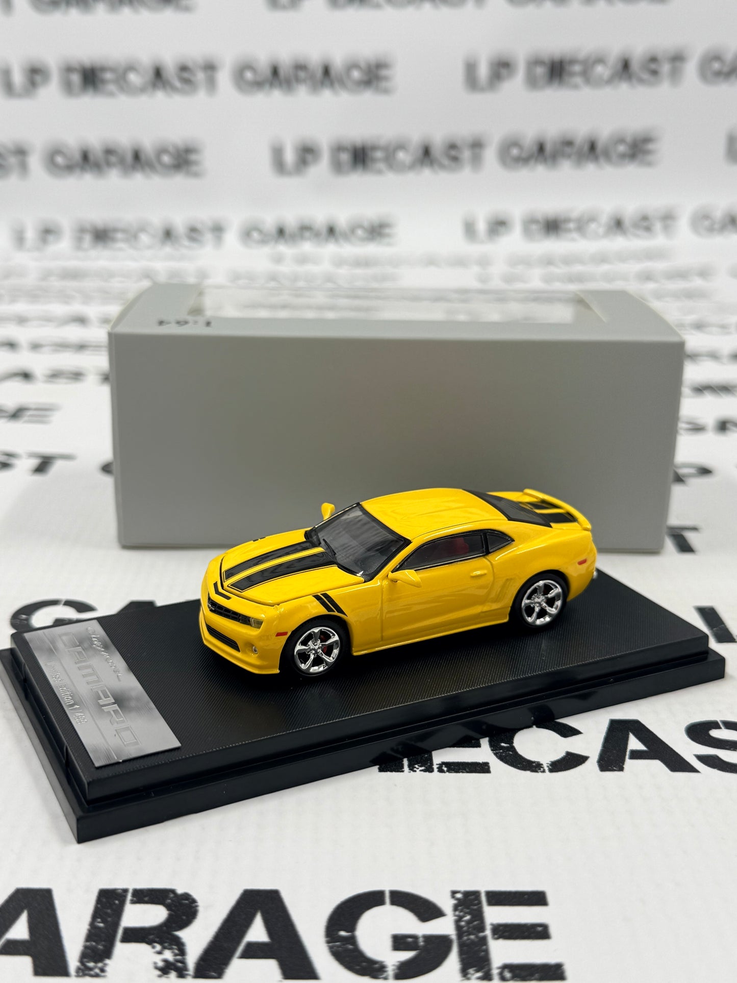 GLORY MODEL 2013 Chevrolet Camaro Yellow w/ Black Stripes 1:64 Diecast Ghost Player
