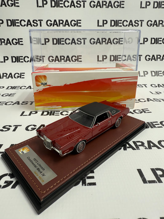GLM 1972 Lincoln Continental Mark IV Red 1:43 Scale Resin Model Moondust Poly
