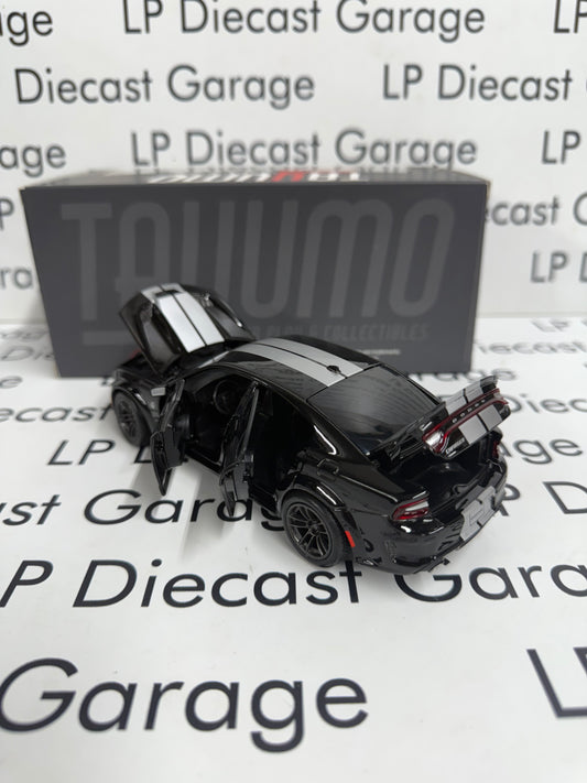 TAYUMO 2020 Dodge Charger Hellcat Black w/ Silver Stripes 1:36 Scale Diecast Lights & Sound