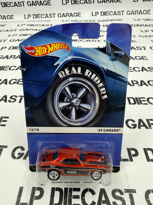 HOT WHEELS '69 Chevy Camaro Real Riders 13/18 1:64 Diecast
