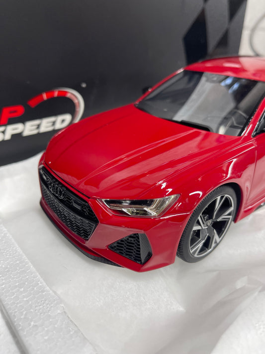 TOP SPEED Audi RS 6 Avant Carbon Black Tango Red 1:18 Resin Model