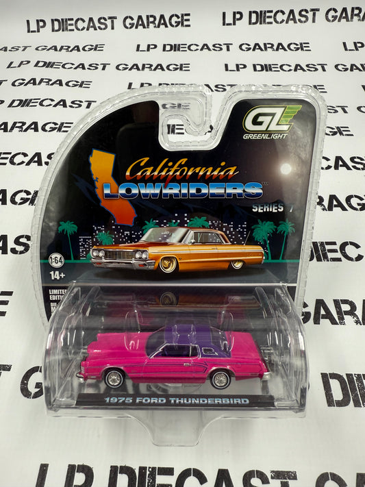 GREENLIGHT 1975 Ford Thunderbird Pink 1:64 Diecast California Lowriders