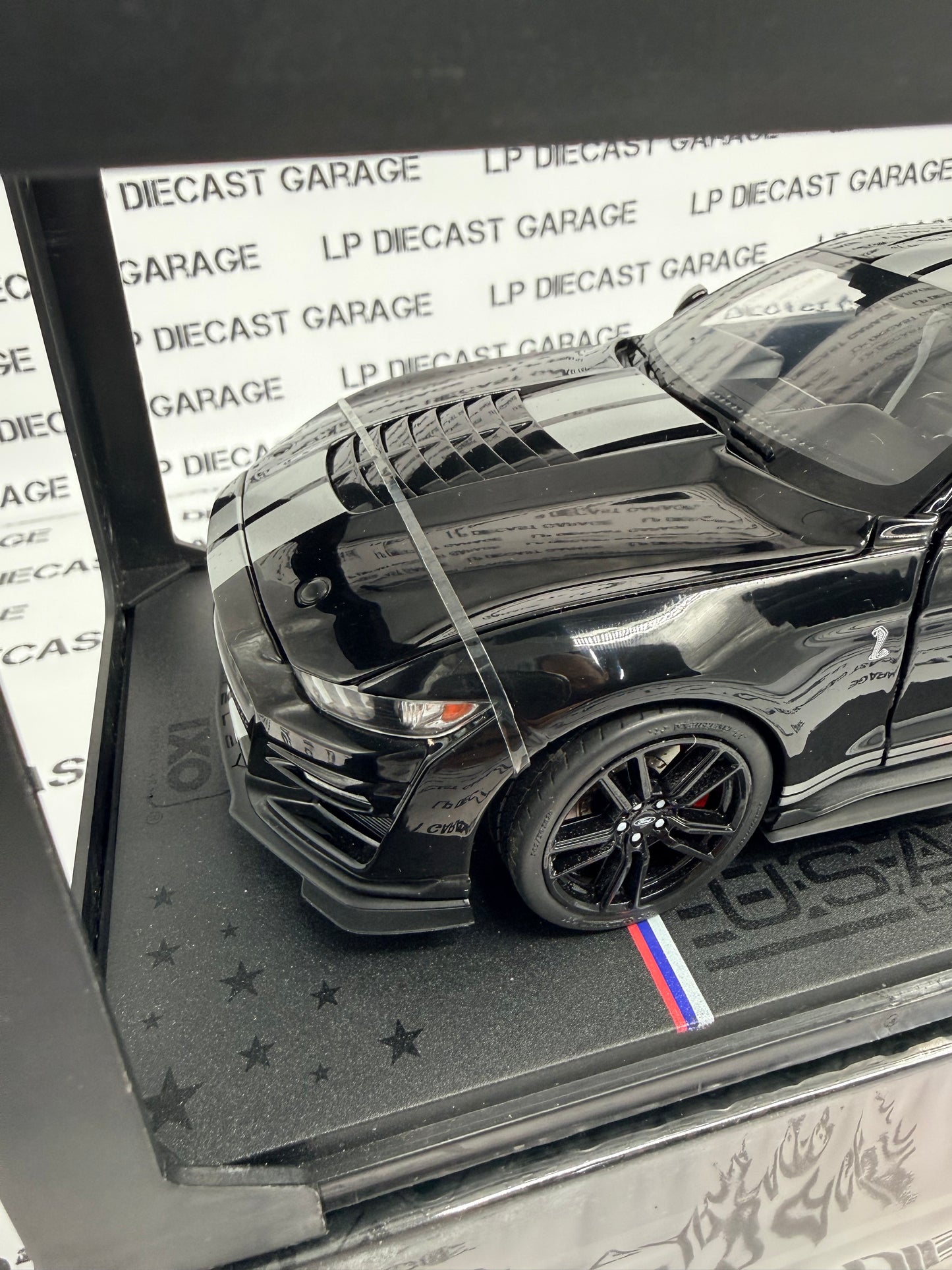 IXO Models 2022 Ford Mustang GT500 Shadow Black 1:18 Diecast Limited Edition