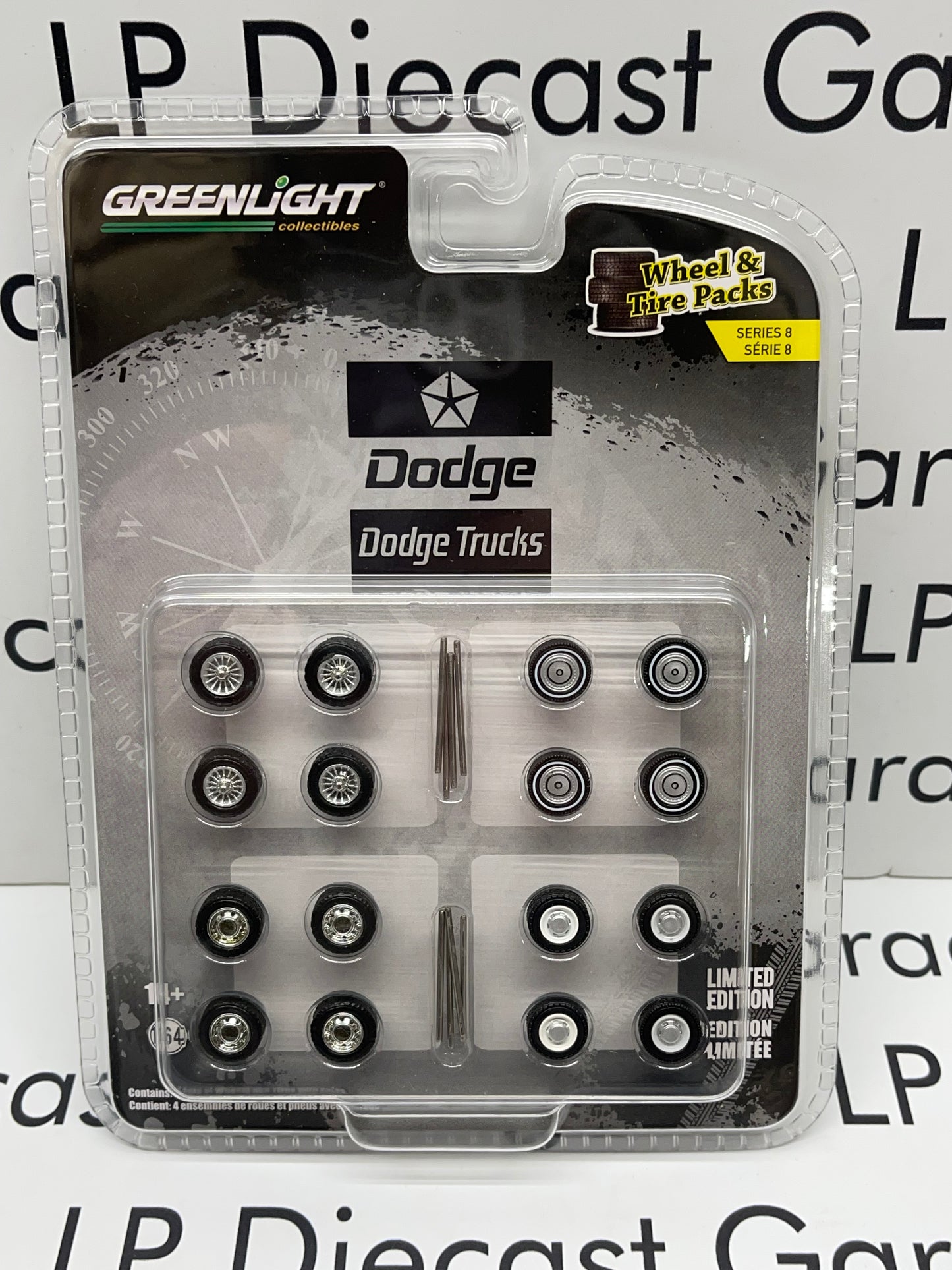 GREENLIGHT Dodge Trucks Wheel & Tire Pack Series 8 for 1:64 Diecast