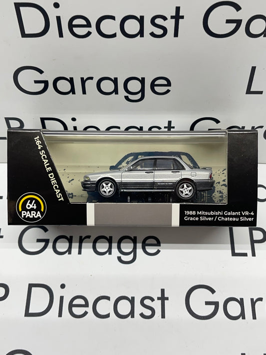 PARAGON MODELS 1988 Mitsubishi Galant VR-4 Grace Silver Chateau Silver 1:64 Diecast