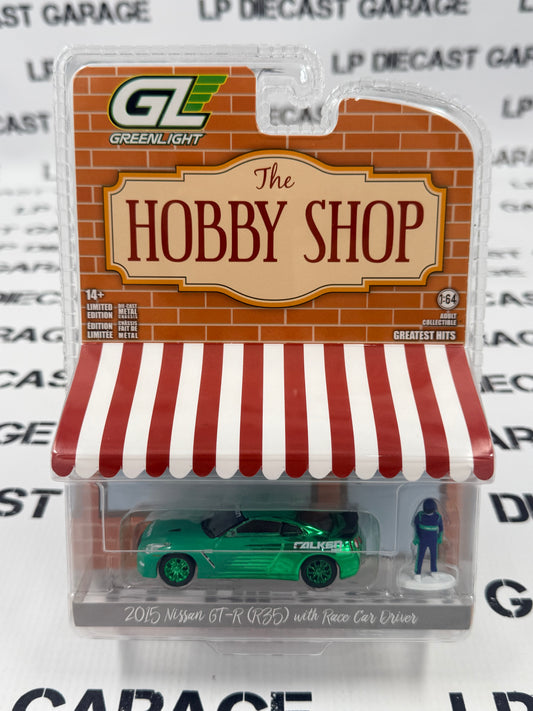 CHASE GREENLIGHT 2015 Nissan GT-R Falken Tires w/ Figure 1:64 Diecast Hobby Shop
