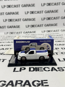 GCD Shoom Dodge Ram SRT10 White w/ Blue Stripe Truck 1:64 Diecast