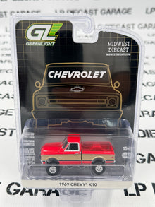 GREENLIGHT 1969 Chevy K10 Lifted Red & Gold 1:64 Diecast Midwest Exclusive
