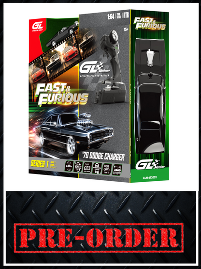 GREENLIGHT Motion '70 Dodge Charger The Fast & The Furious Combo Set 1:64 scale RC Car PRE-ORDER