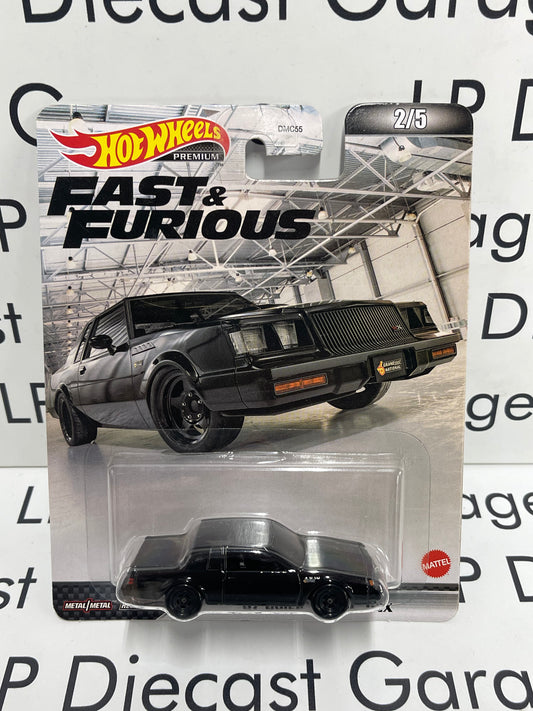 HOT WHEELS 1987 Buick Regal GNX Grand National Black with Real Riders Fast & Furious 1:64 Diecast