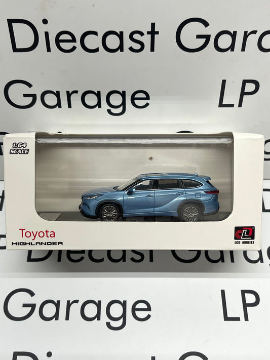 LCD MODELS 2022 Toyota Highlander Moon Dust Blue Color 1:64 Diecast