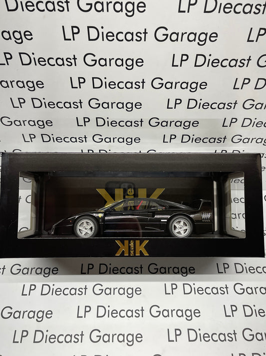 KK Scale 1987 Ferrari F40 Black Super Car 1:18 Diecast