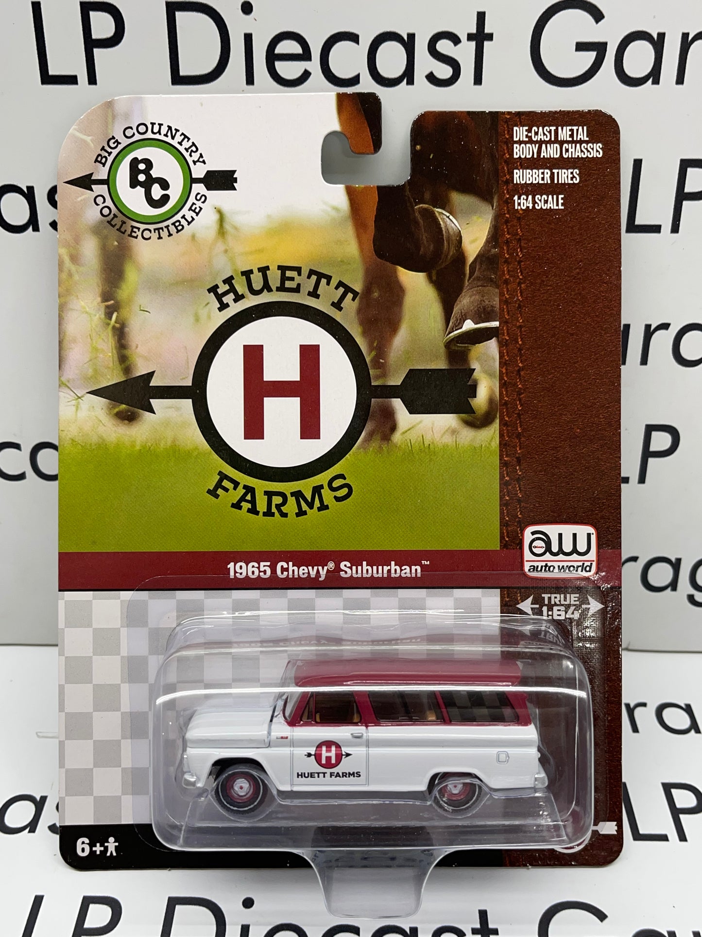 AUTO WORLD 1965 Chevy Suburban Huett Farms Big Country Collectibles 1:64 Diecast