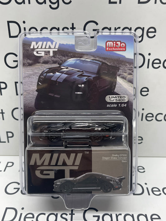 MINI GT 2022 Ford Mustang Shelby GT500 Dragon Snake Black MiJo 1:64 Diecast