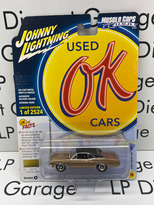 JOHNNY LIGHTNING 1967 Buick GS400 Gold Mist Poly 1:64 Diecast OK Used Cars