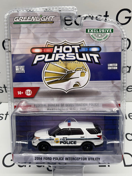 GREENLIGHT 2014 Ford Police Interceptor Utility FBI Police 1:64 Diecast Hot Pursuit