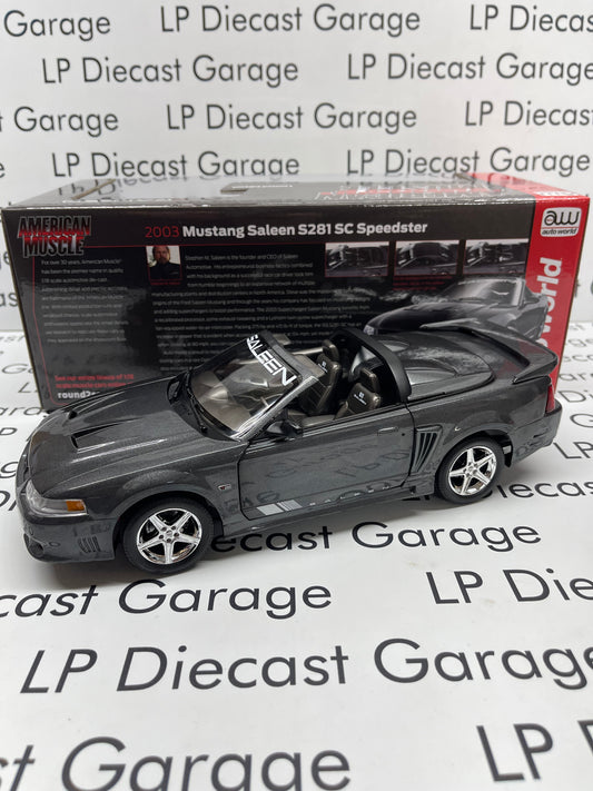 AUTO WORLD 2003 Ford Mustang S281 SC Saleen Speedster Limited Edition 1:18 Diecast
