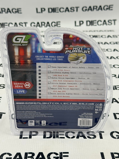 GREENLIGHT 2022 Ford Interceptor Utility Nashua Police Dept. 1:64 Diecast Hot Pursuit