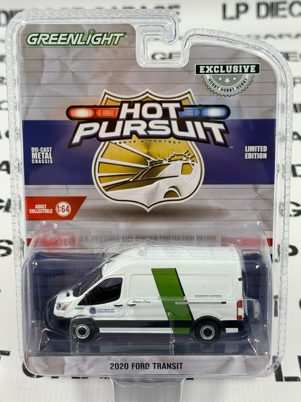 GREENLIGHT 2020 Ford Transit US Customs Border Patrol 1:64 Diecast Hot Pursuit