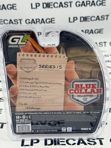 GREENLIGHT 1963 Dodge D-100 Beige w/ Ladder Rack 1:64 Diecast Blue Collar