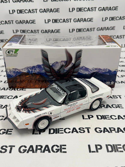 GREENLIGHT 1980 Pontiac Firebird Turbo T/A Pikes Peak Pace Car 1:18 Diecast Hill Climb