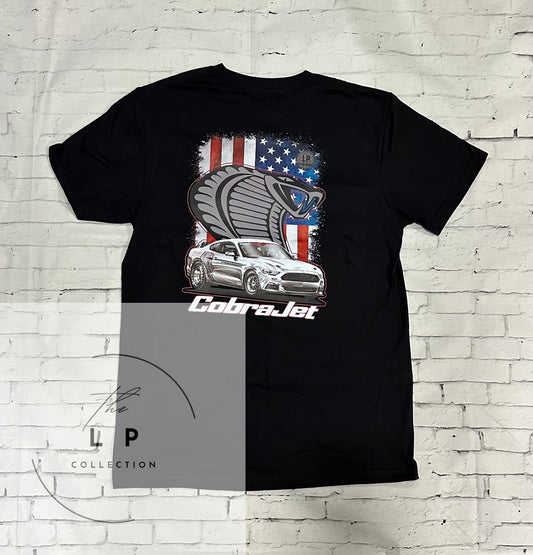 LP Diecast Garage Exclusive T-Shirt White Cobra Jet Mustang