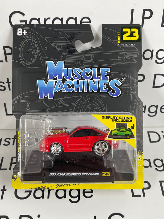 MAISTO Muscle Machines 1993 Ford Mustang SVT Cobra Red 1:64 Diecast