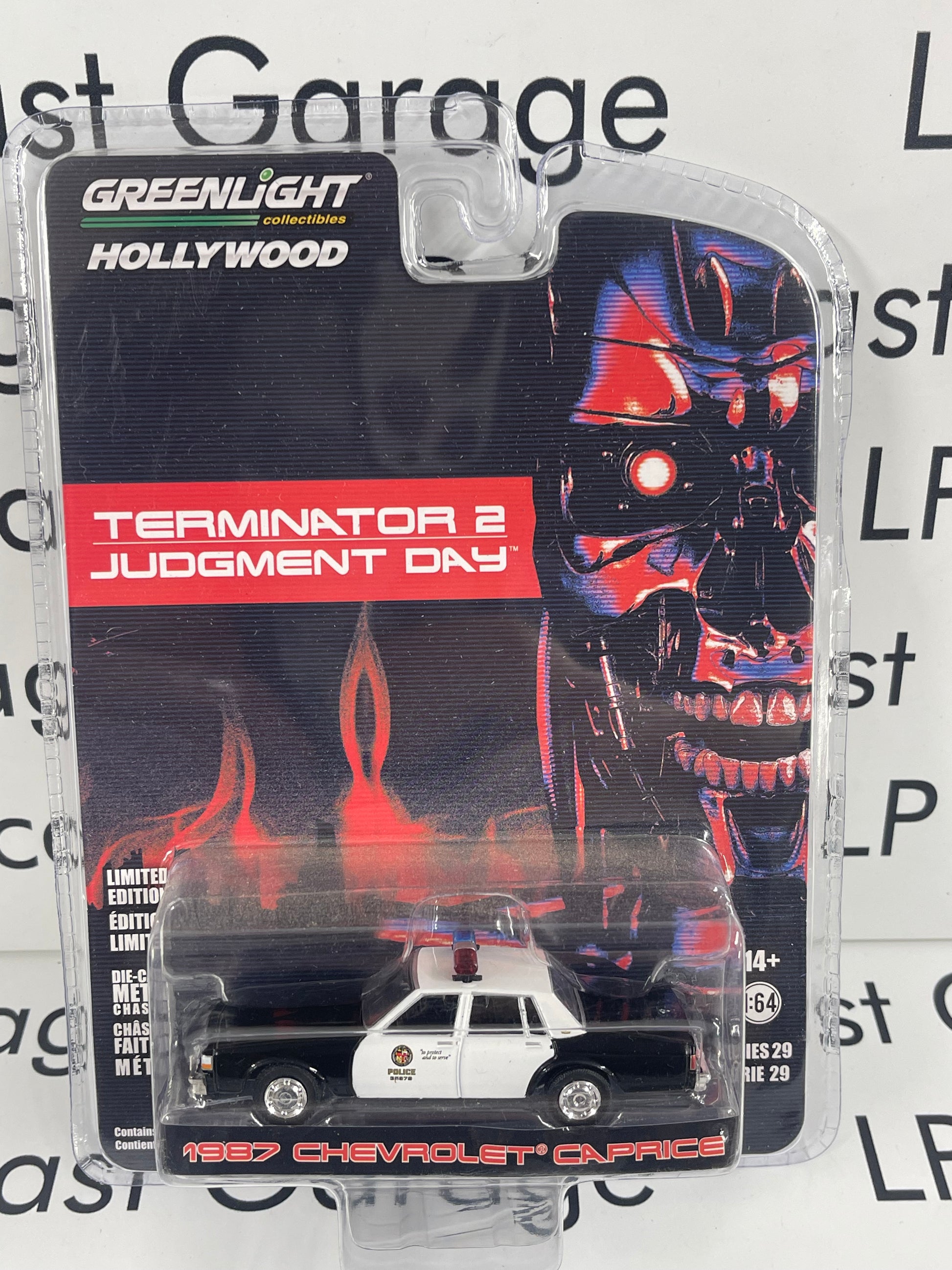 GREENLIGHT 1987 Chevrolet Caprice Terminator 2 Judgement Day Police Ca ...