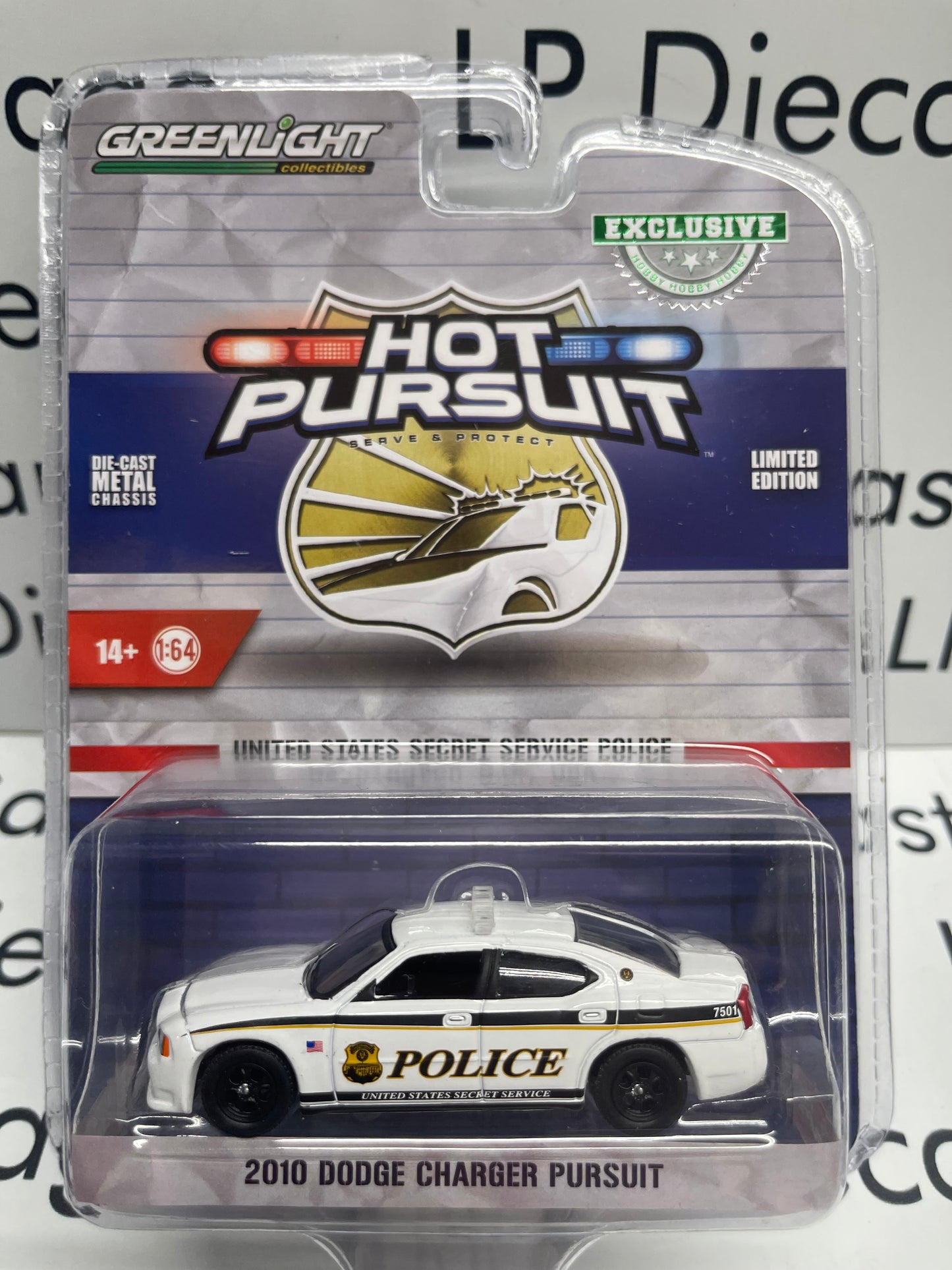 GREENLIGHT 2010 Dodge Charger United States Secret Service Police 1:64 Diecast Hot Pursuit