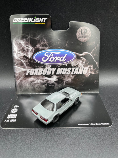 GREENLIGHT 1993 Ford Mustang 5.0 LX Destroyer Gray LP 1:64 Diecast Promo