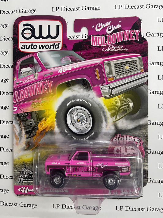 AUTO WORLD Super Con Exclusive 1983 Chevy Silverado K10 Truck Cha Cha Muldowney 1:64 Diecast