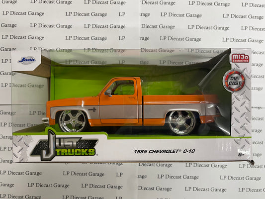 JADA 1985 Chevrolet Silverado C10 Orange Just Trucks 1:24 Diecast