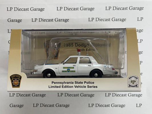 FIRST RESPONSE PSP Exclusive 1985 Dodge Diplomat PA Pennsylvania State Police 1:43 Diecast