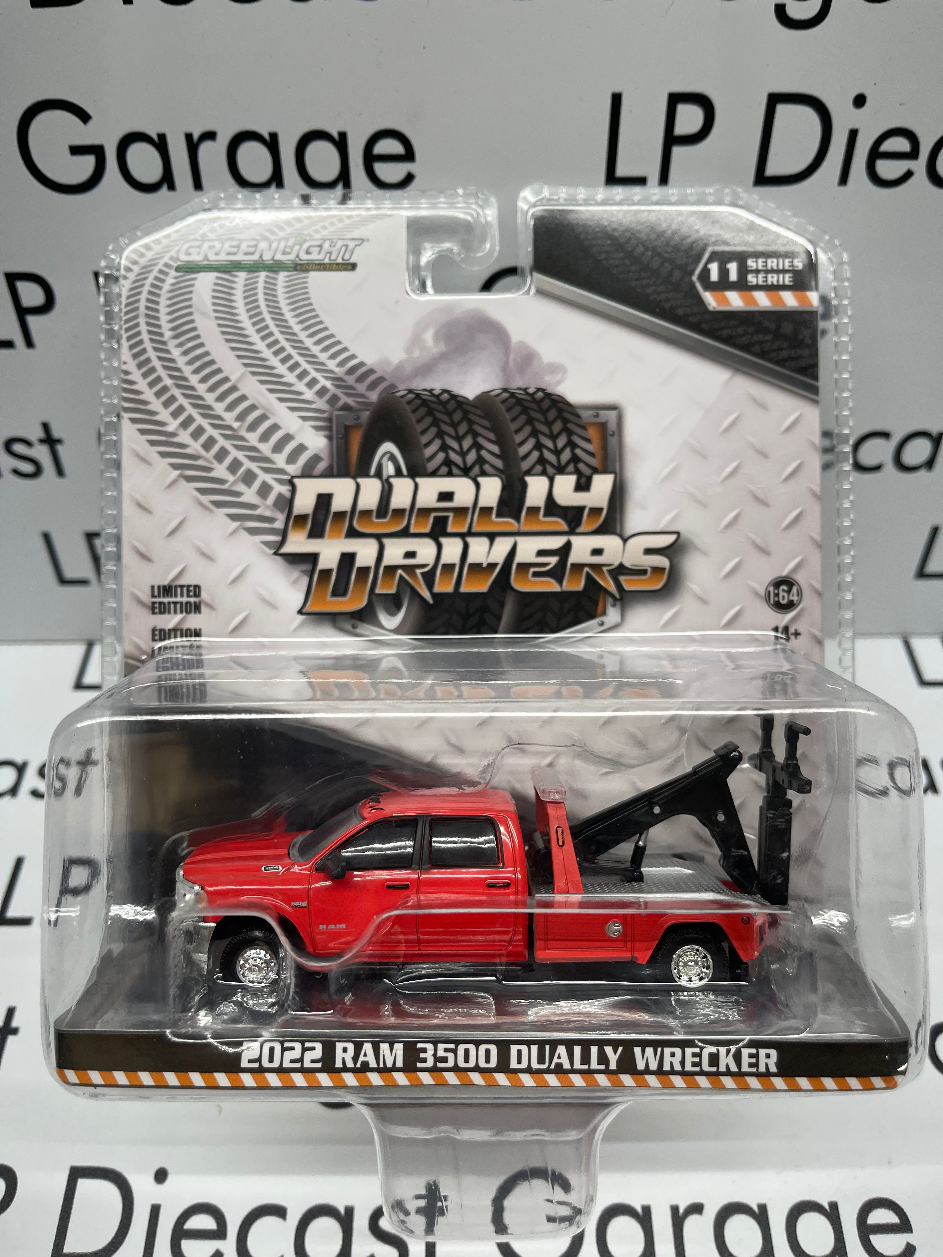 GREENLIGHT 2022 Ram 3500 Tow Truck Dually Drivers Red Wrecker 1:64 Die – LP  Diecast Garage