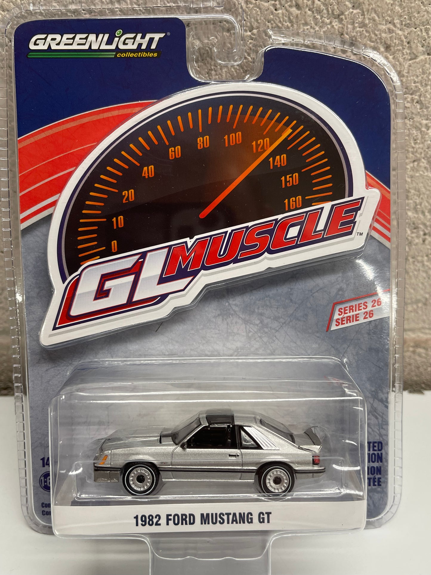 GREENLIGHT 1982 Ford Mustang GT Silver "GL Muscle" 1:64 Diecast