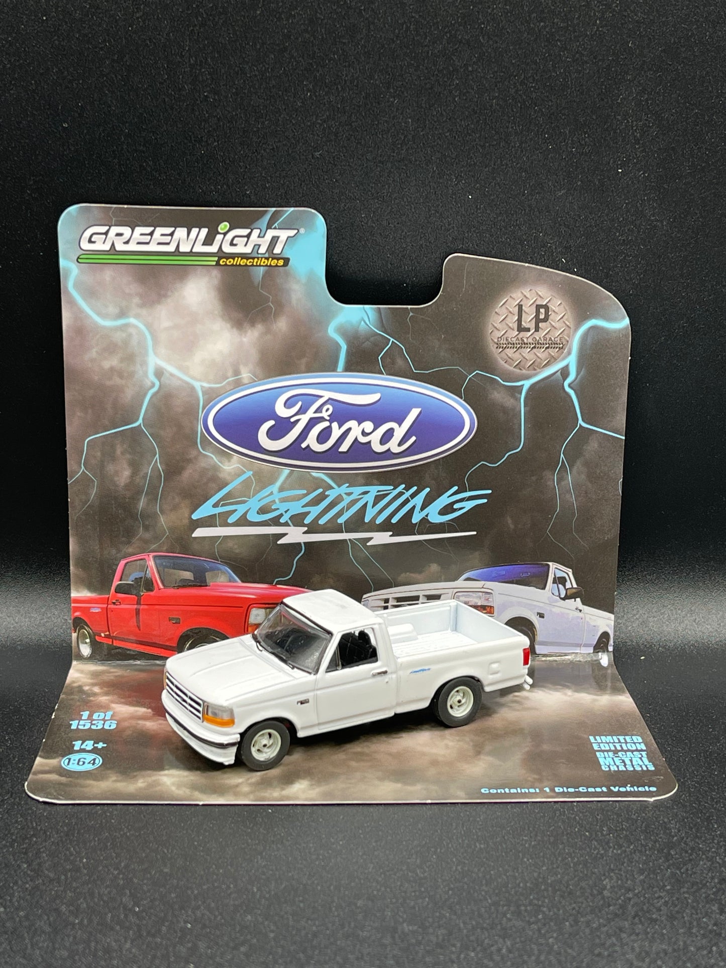 GREENLIGHT 1995 Ford F-150 Lightning Truck White LP Diecast Garage Exclusive 1:64 Diecast Promo 51516