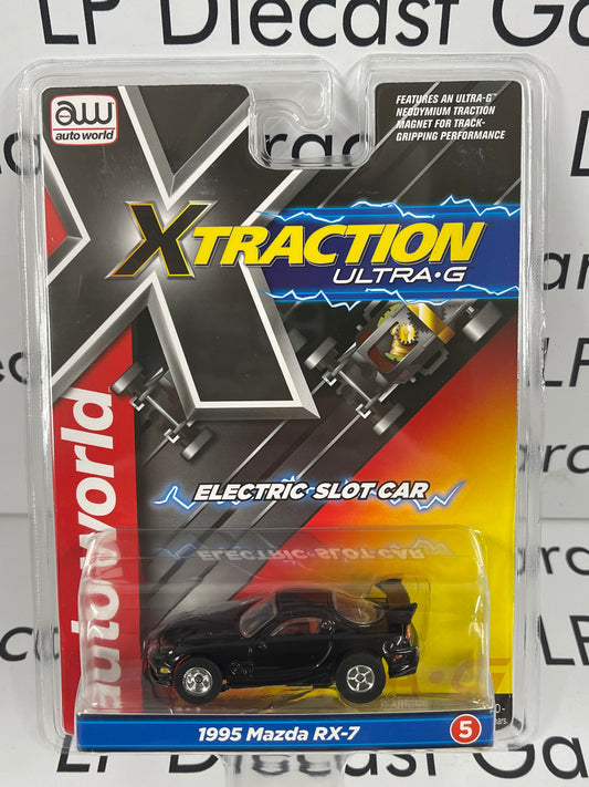 AUTO WORLD Black 1995 Mazda RX-7 Xtraction Electric Slot Car HO Scale NOT 1:64 Diecast