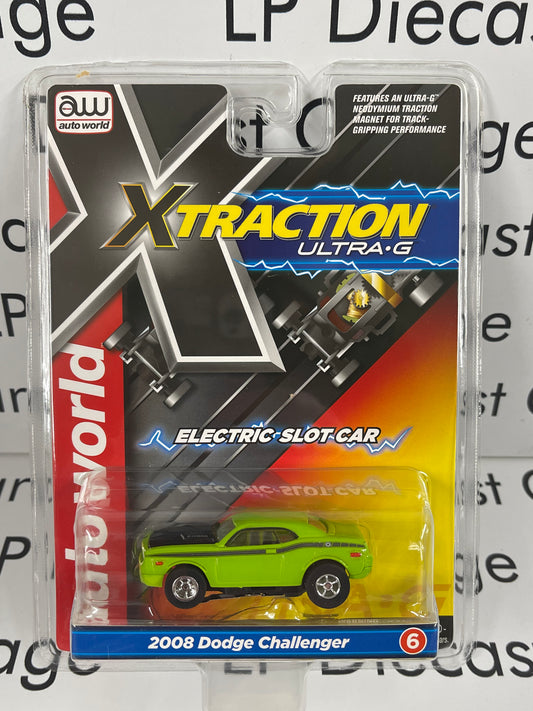 AUTO WORLD Green 2008 Dodge Challenger Xtraction Electric Slot Car HO Scale NOT 1:64 Diecast