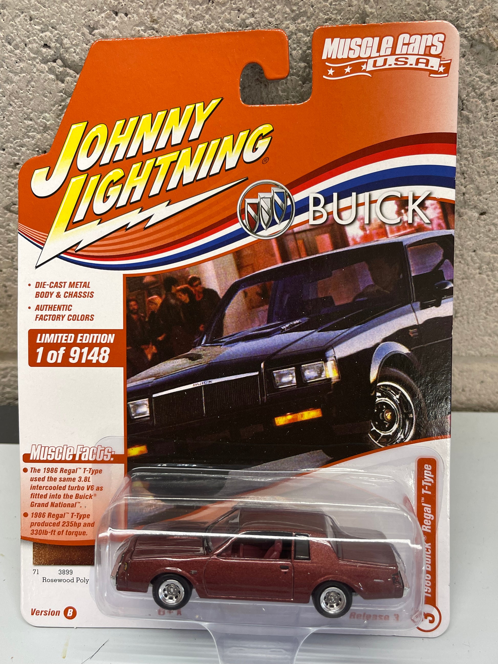 JOHNNY LIGHTNING 1986 Buick Regal T-Type Rosewood Poly 1:64 Diecast ...