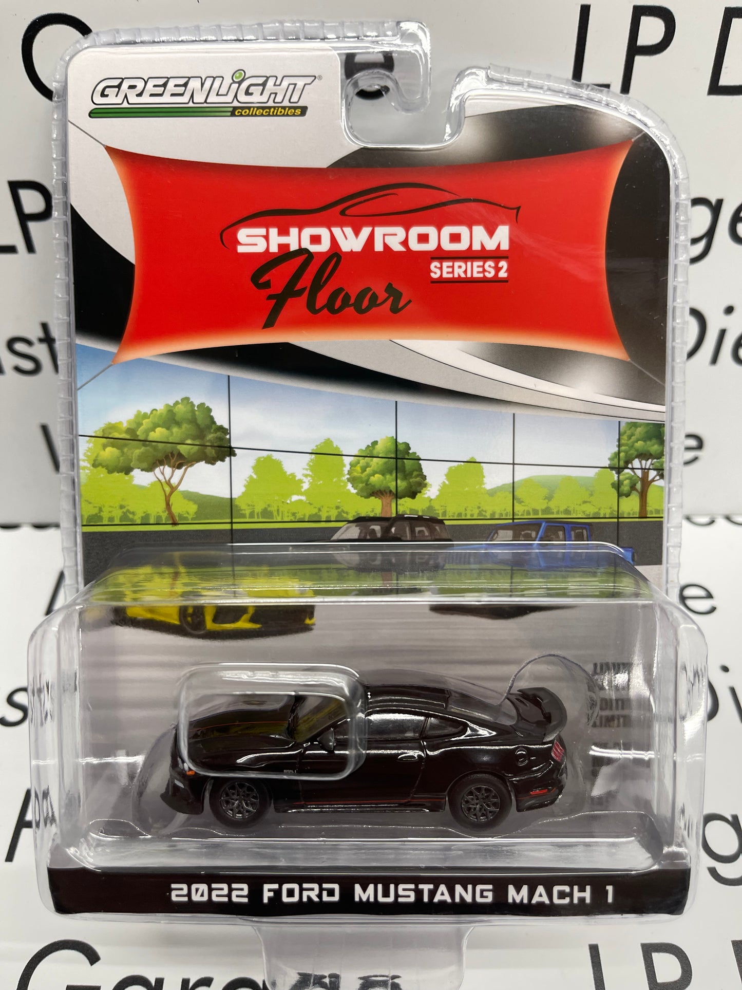 GREENLIGHT 2022 Ford Mustang Mach 1 Shadow Black Showroom Floor Series 2 1:64 Diecast
