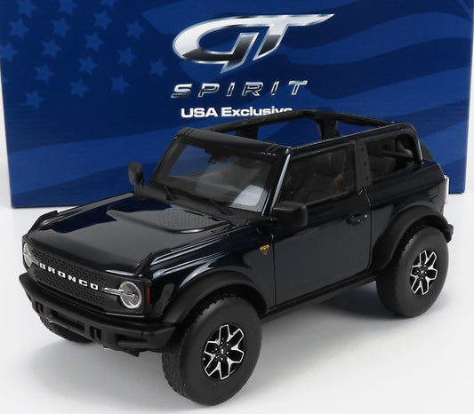 GT SPIRIT 2021 Ford Bronco Badlands 2- Door Black US050 1:18 Diecast