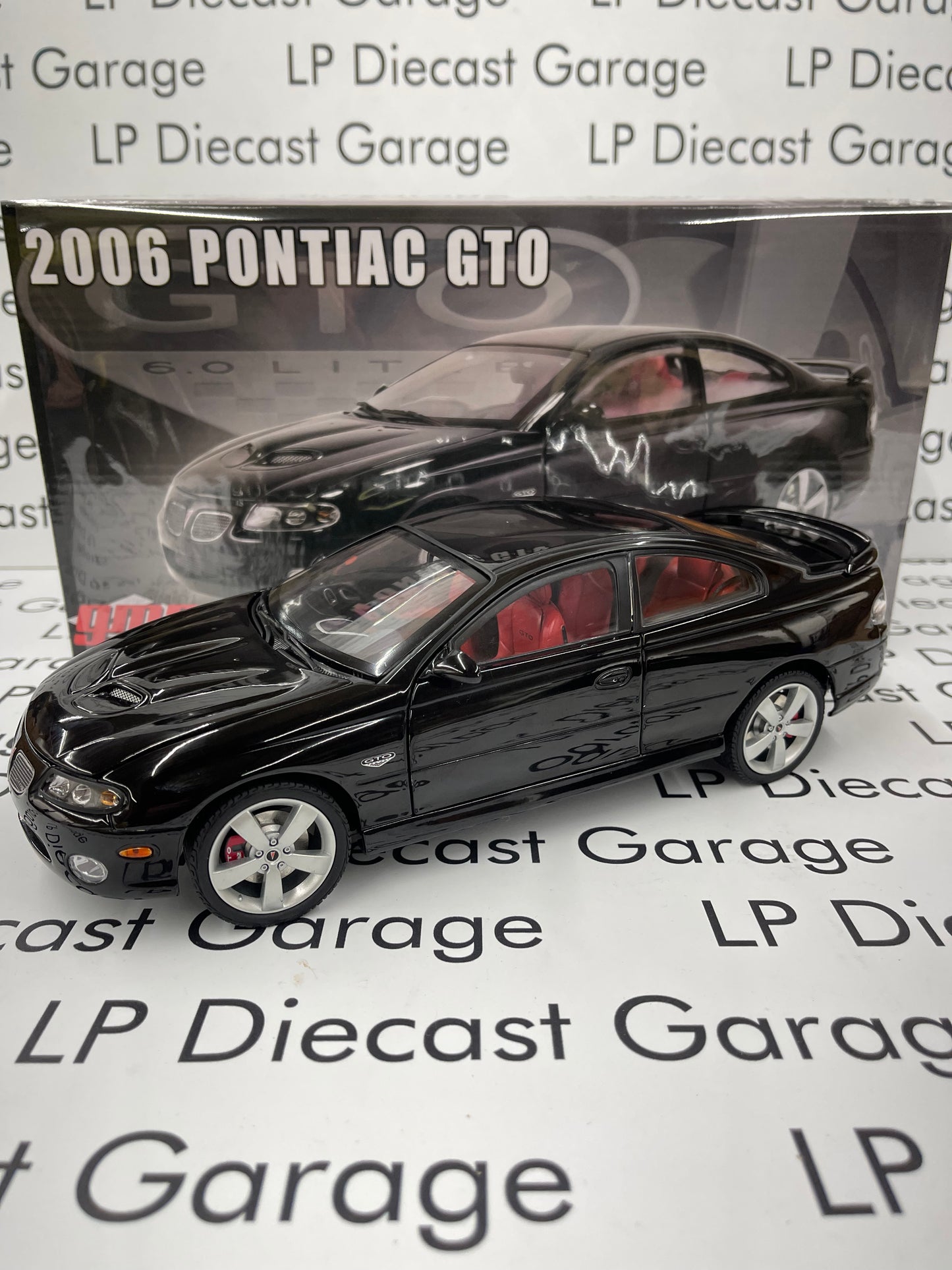 GMP 2006 Pontiac GTO Phantom Black w/ Red Interior 18981 1:18 Diecast
