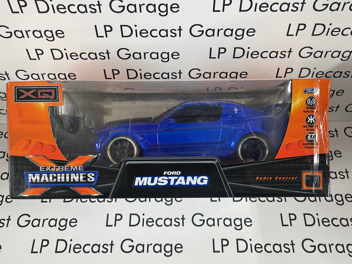 XQ Extreme Machines R/C Ford Mustang GT Blue 1:18 Scale NOT Diecast