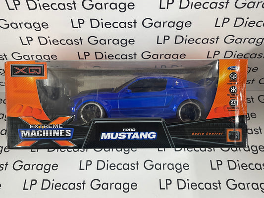 XQ Extreme Machines R/C Ford Mustang GT Blue 1:18 Scale NOT Diecast