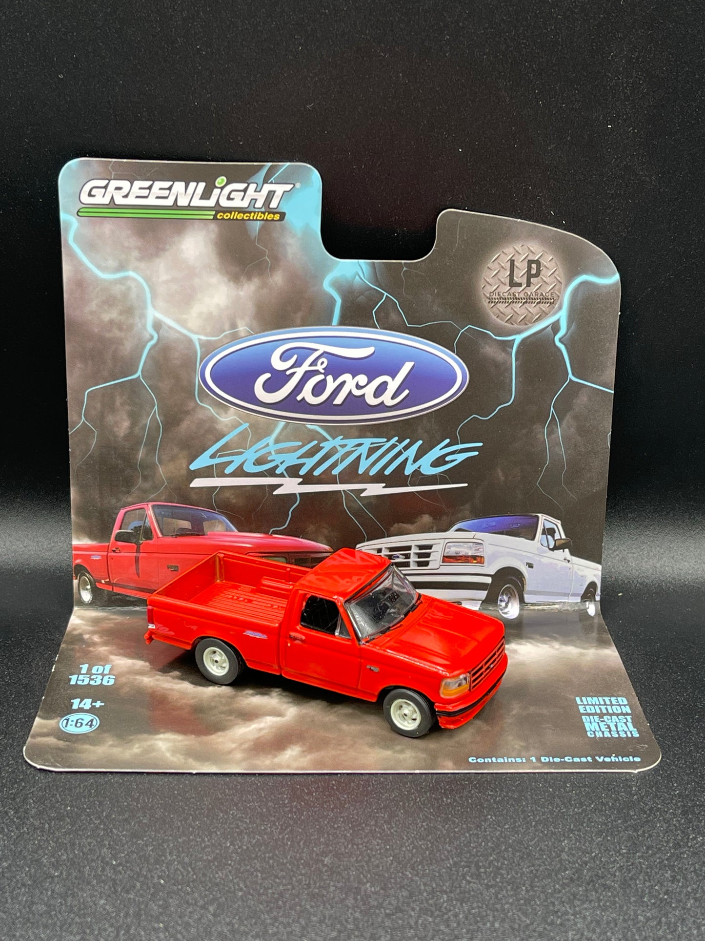 GREENLIGHT 1995 Ford F-150 Lightning Truck Red LP Diecast Garage Exclusive 1:64 Diecast Promo 51516