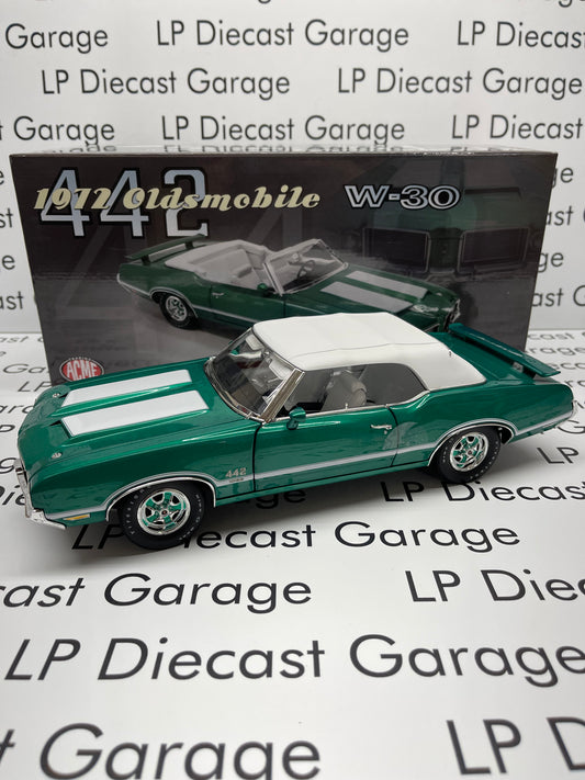 ACME 1972 Oldsmobile W-30 442 Convertible Radiant Green A1805625 1:18 Diecast