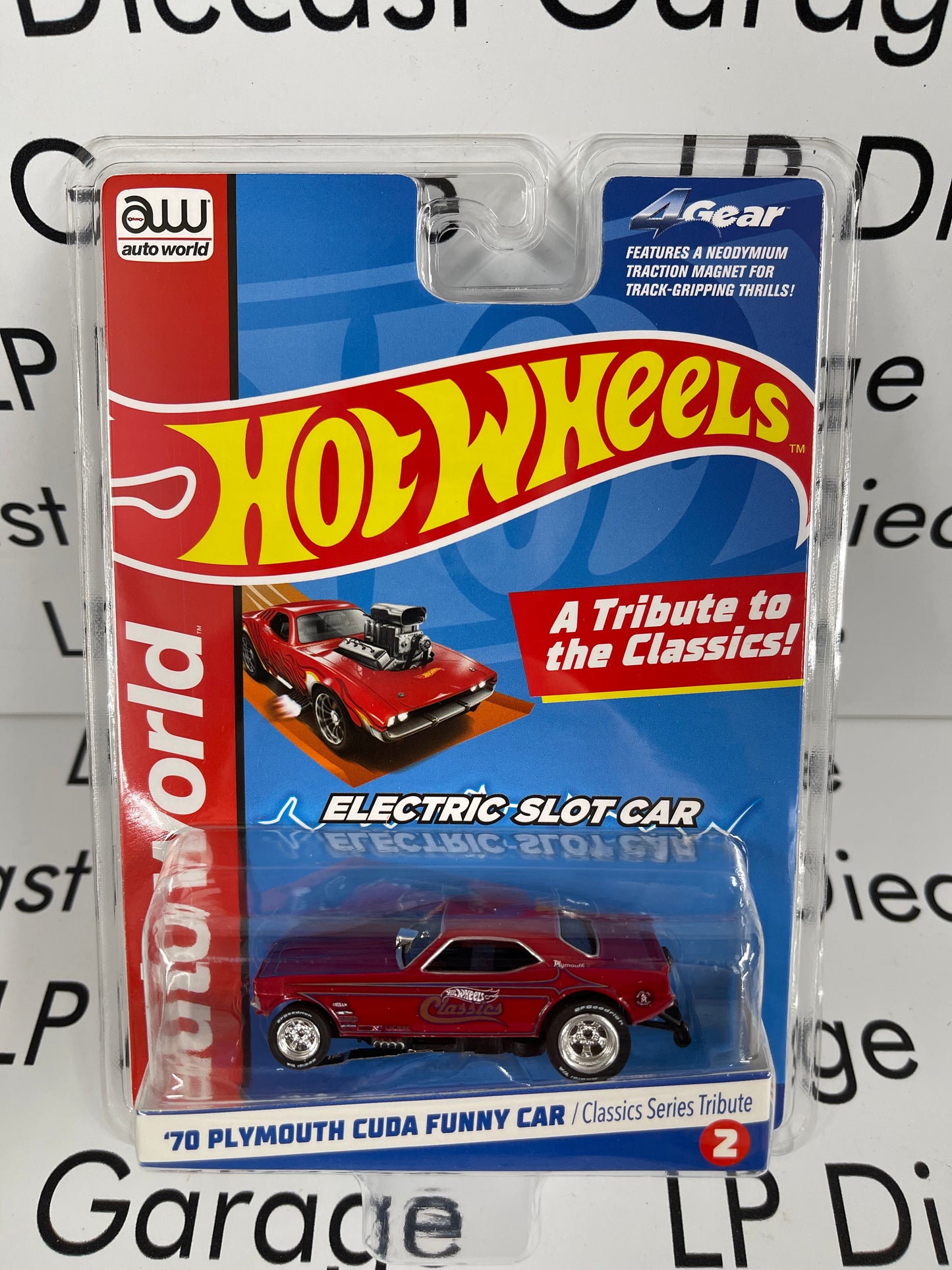 AUTO WORLD 1970 Plymouth Cuda Funny Car Hot Wheels Tribute Slot Car